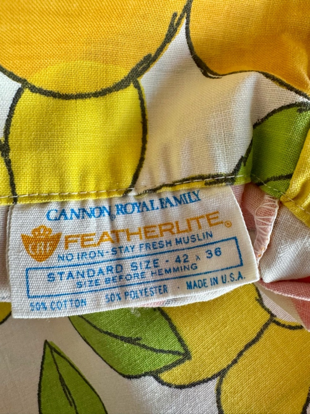 2x Vintage Cannon Featherlite Floral Pillowcases Mod 1960s Mid Century Muslin - Picture 3 of 5